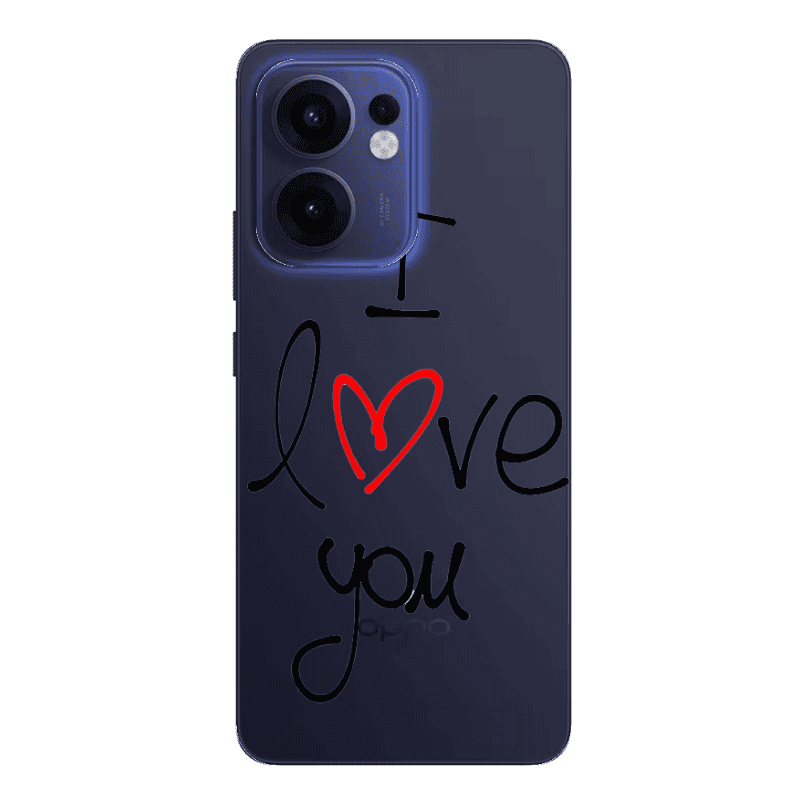 Oppo Reno13 FS i love you Transparent Silicone TPU Θήκη